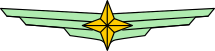 Insigne de pilote agrafe d'or